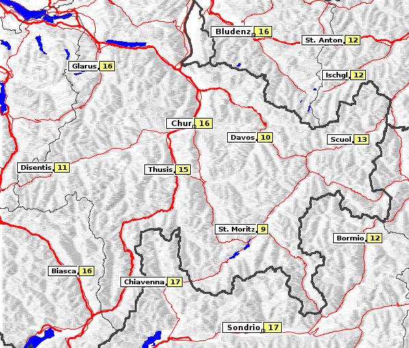 Temperatur, 16. 10. 2025