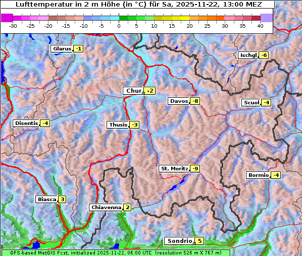 Temperatur, 22. 11. 2025
