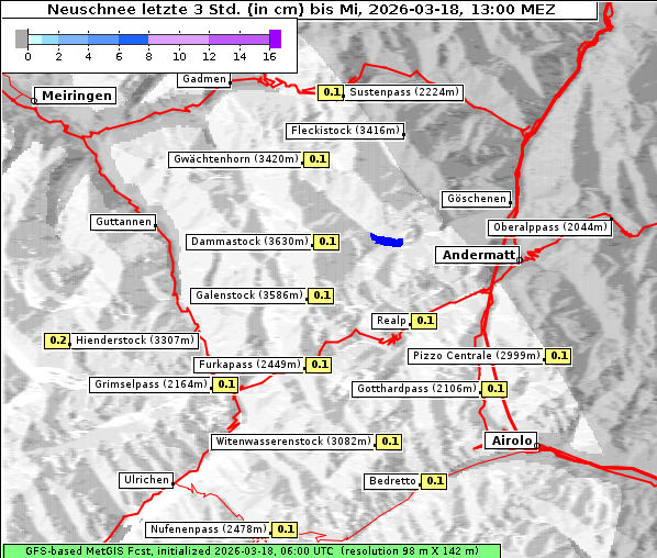 Neuschnee, 18. 3. 2026
