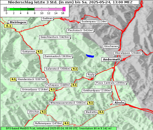 Niederschlag, 24. 5. 2025