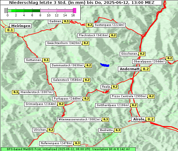 Niederschlag, 12. 6. 2025