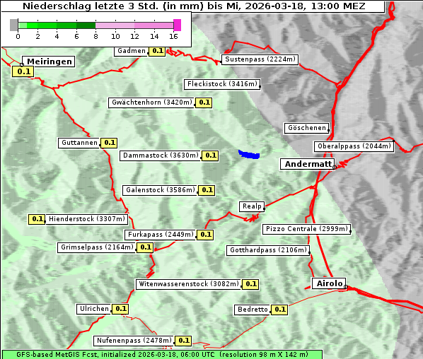 Niederschlag, 18. 3. 2026