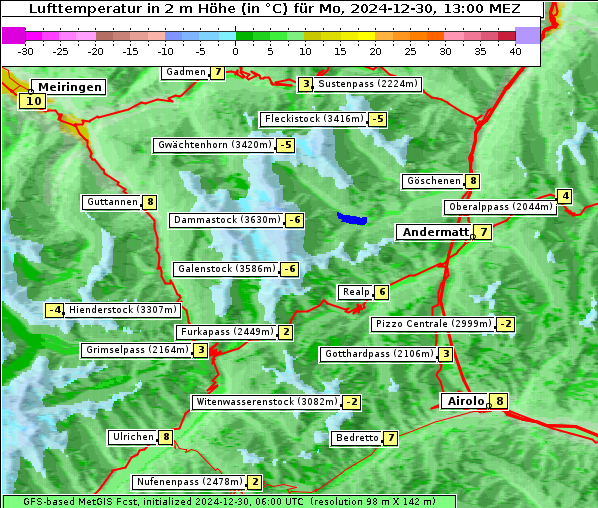 Temperatur, 30. 12. 2024