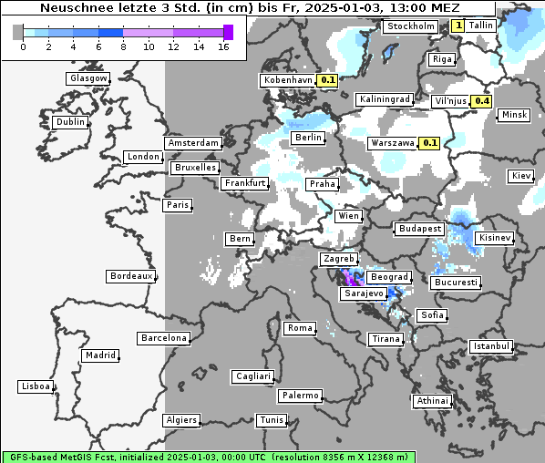 Neuschnee, 3. 1. 2025