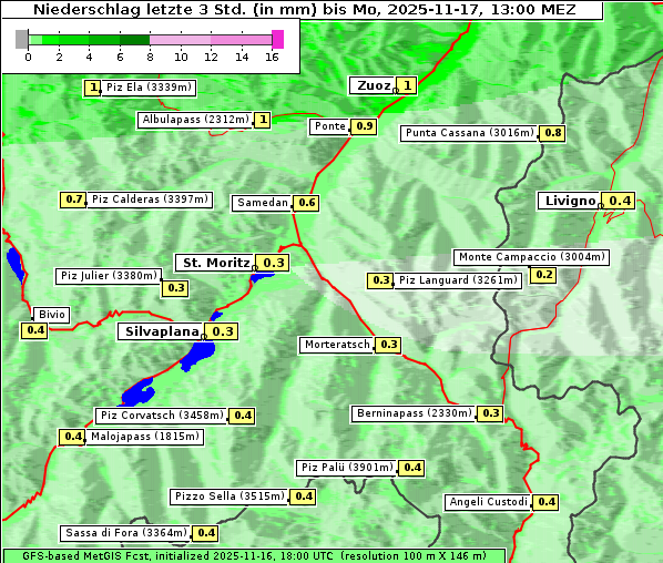 Niederschlag, 17. 11. 2025