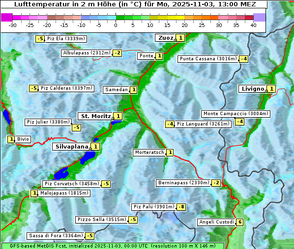 Temperatur, 3. 11. 2025