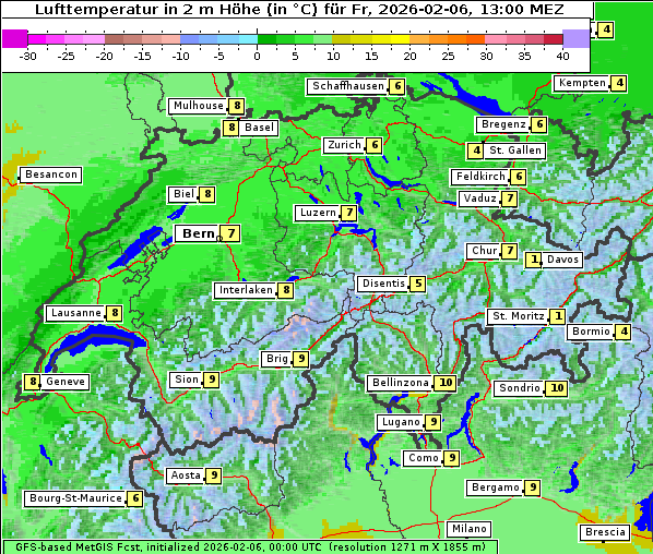 Temperatur, 6. 2. 2026