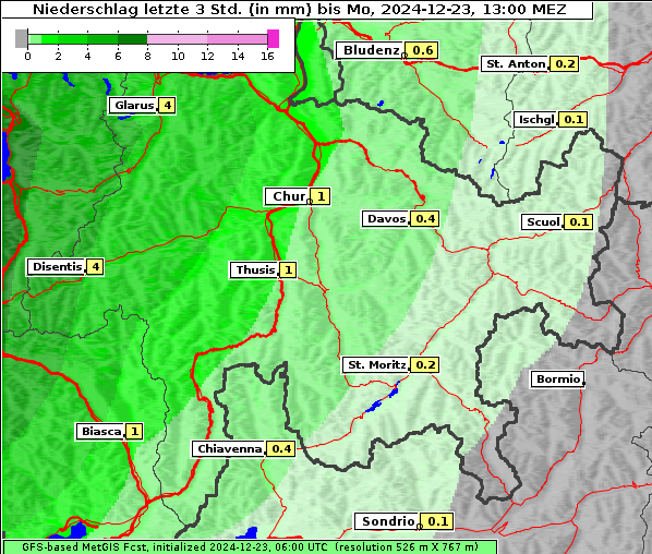 Niederschlag, 23. 12. 2024