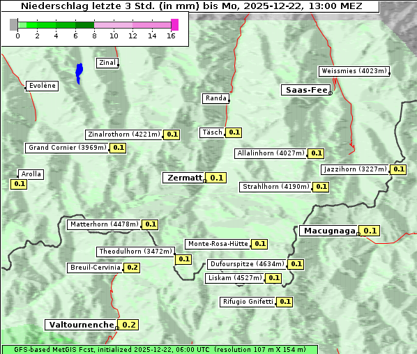 Niederschlag, 22. 12. 2025