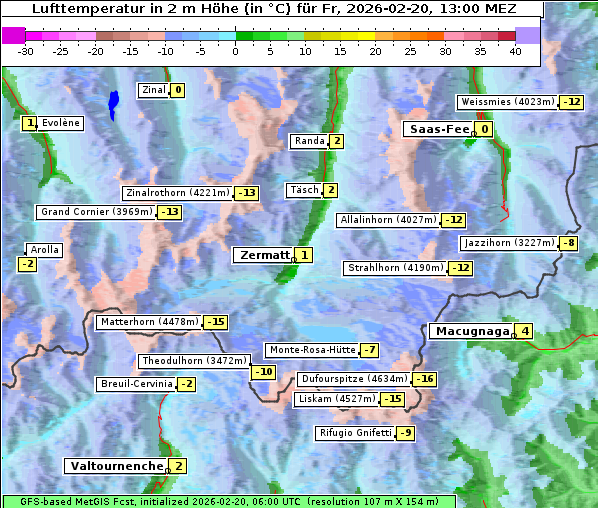Temperatur, 20. 2. 2026