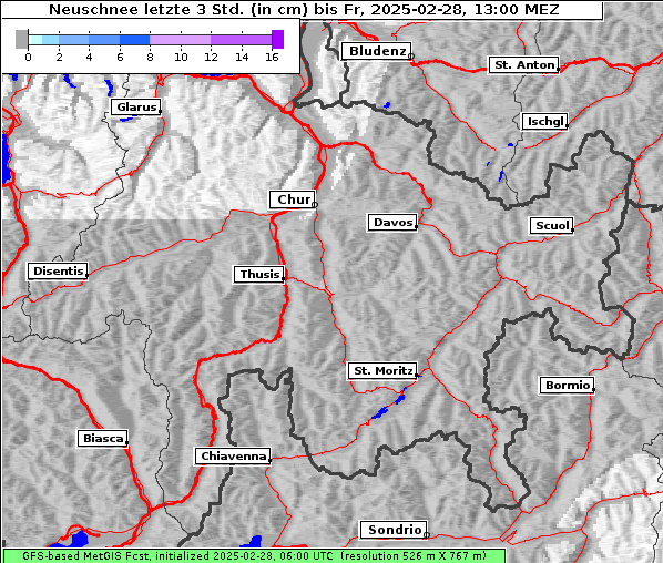 Neuschnee, 28. 2. 2025