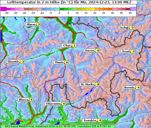 Temperatur, 23. 12. 2024