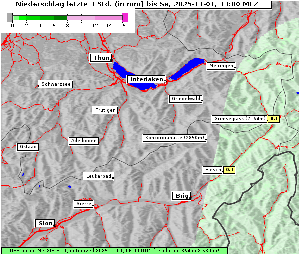 Niederschlag, 1. 11. 2025