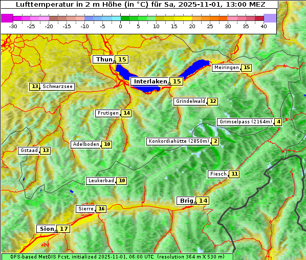 Temperatur, 1. 11. 2025