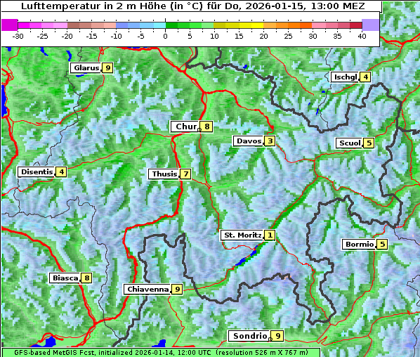 Temperatur, 15. 1. 2026