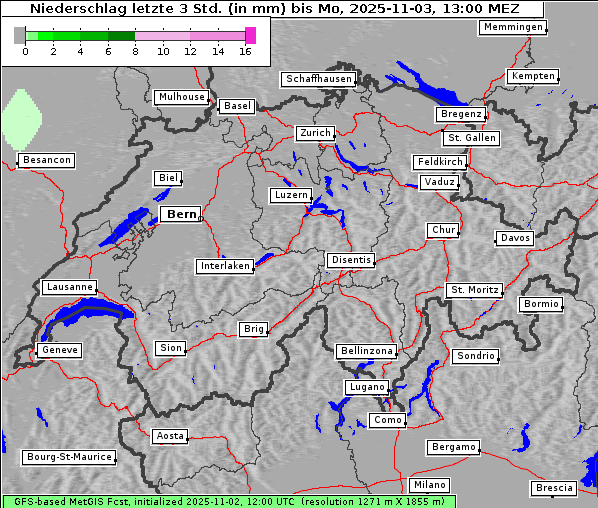 Niederschlag, 3. 11. 2025