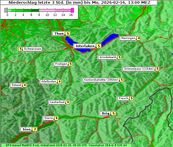 Niederschlag, 16. 2. 2026