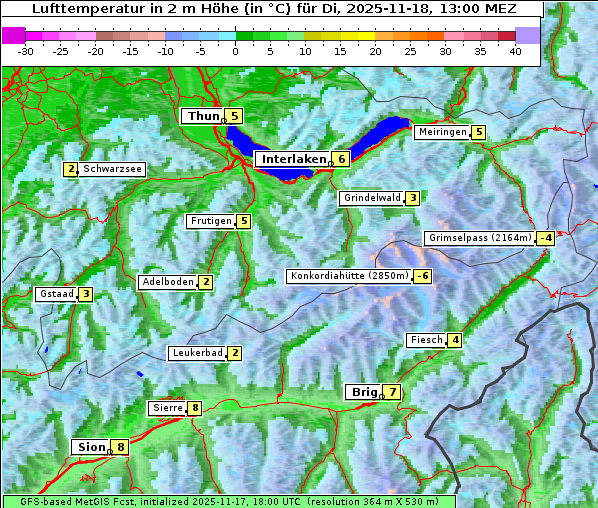 Temperatur, 18. 11. 2025