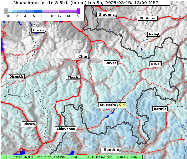 Neuschnee, 15. 3. 2025