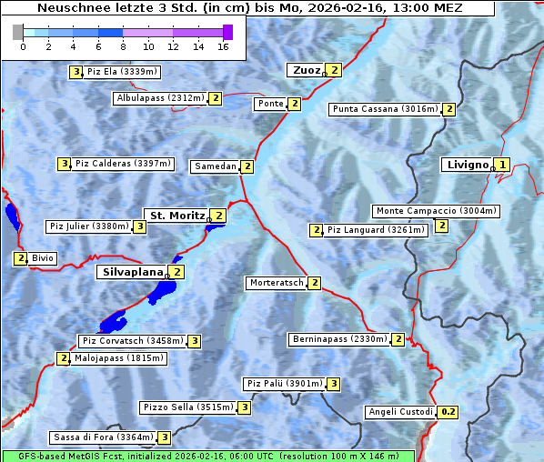 Neuschnee, 16. 2. 2026