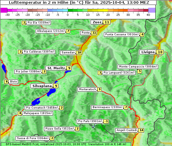 Temperatur, 4. 10. 2025