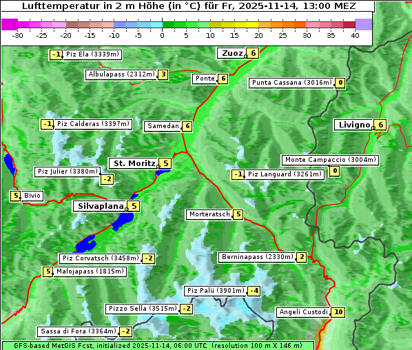 Temperatur, 14. 11. 2025