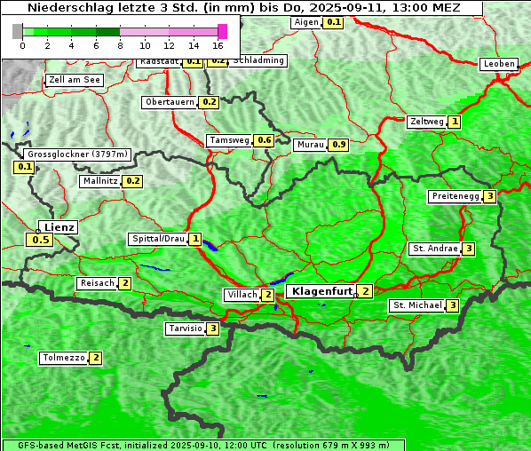 Niederschlag, 11. 9. 2025