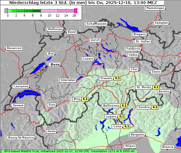 Niederschlag, 18. 12. 2025