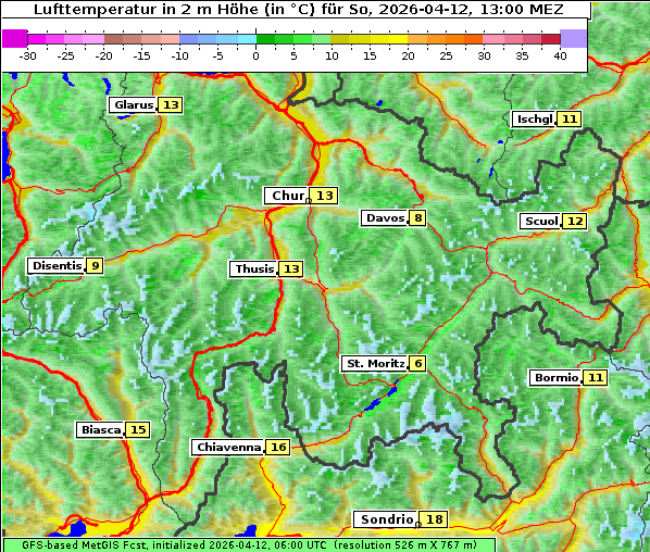 Temperatur, 12. 4. 2026