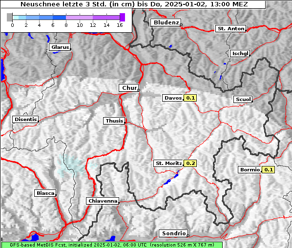 Neuschnee, 2. 1. 2025