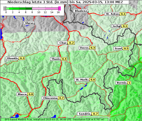 Niederschlag, 15. 3. 2025