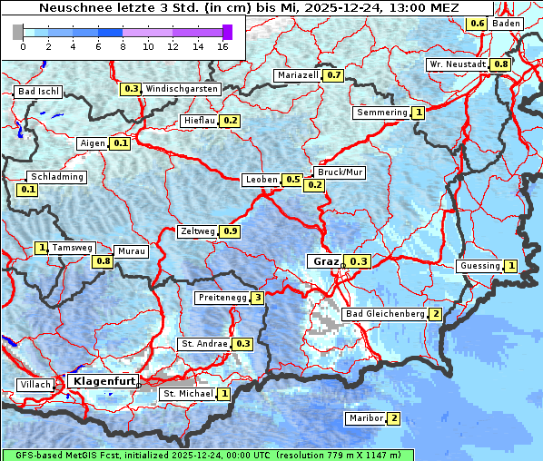 Neuschnee, 24. 12. 2025