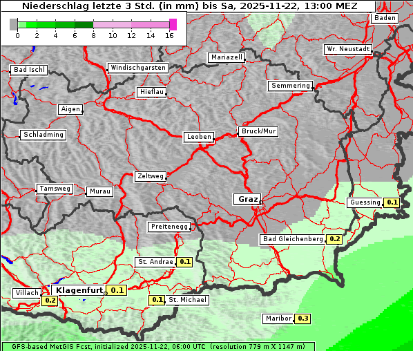 Niederschlag, 22. 11. 2025