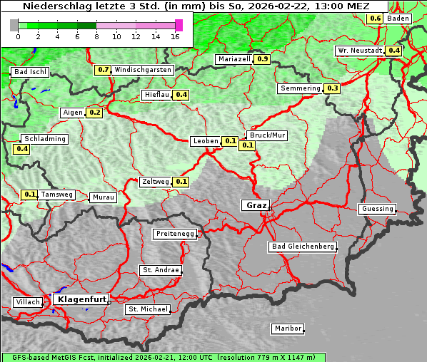 Niederschlag, 22. 2. 2026