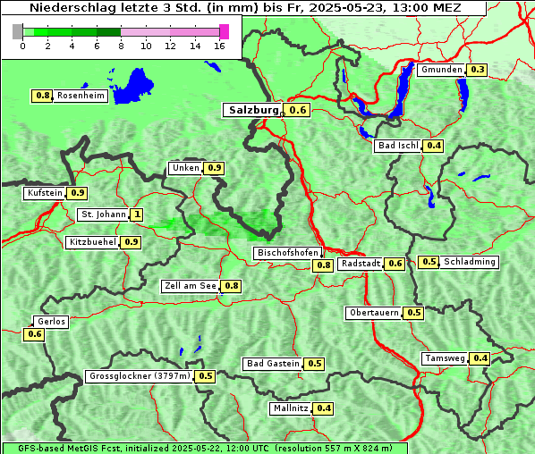 Niederschlag, 23. 5. 2025