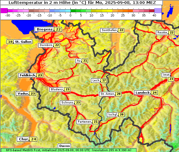 Temperatur, 8. 9. 2025