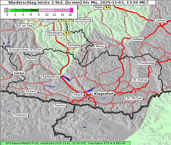 Niederschlag, 3. 11. 2025
