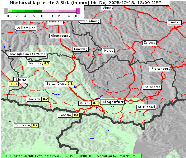Niederschlag, 18. 12. 2025