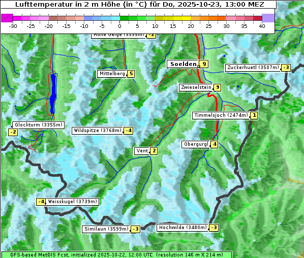 Temperatur, 23. 10. 2025
