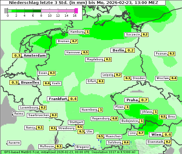 Niederschlag, 23. 2. 2026