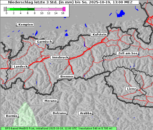 Niederschlag, 19. 10. 2025