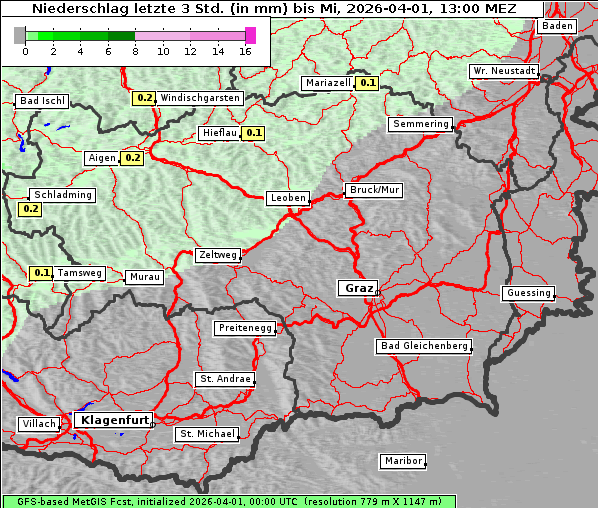 Niederschlag, 1. 4. 2026