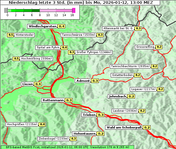 Niederschlag, 12. 1. 2026