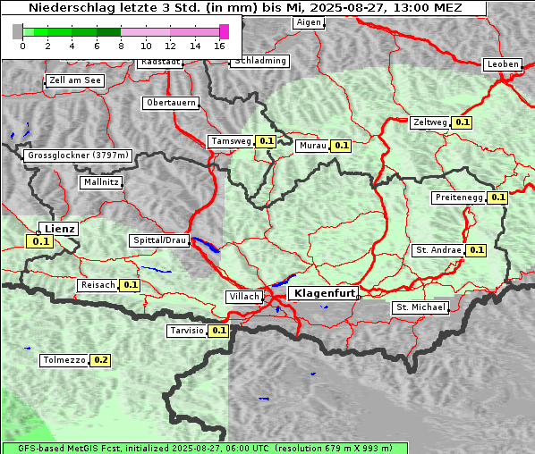 Niederschlag, 27. 8. 2025