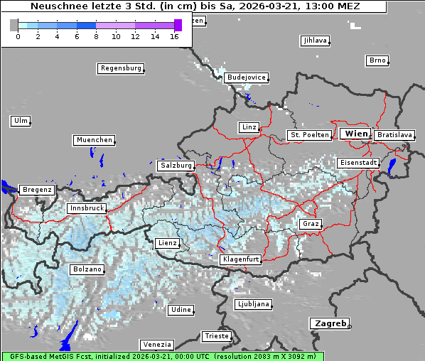 Neuschnee, 21. 3. 2026