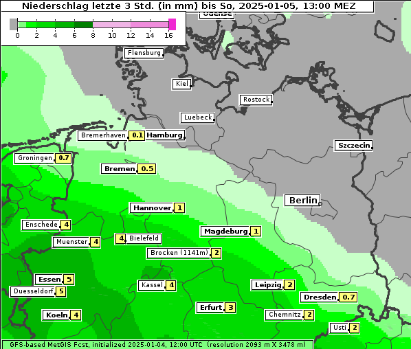 Niederschlag, 5. 1. 2025