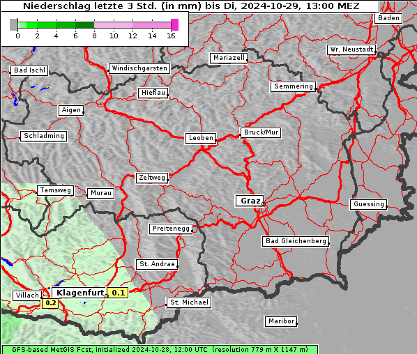 Niederschlag, 29. 10. 2024