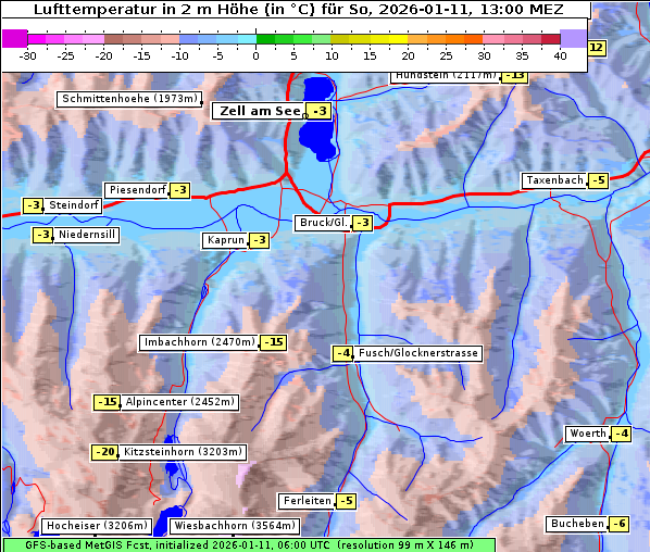 Temperatur, 11. 1. 2026