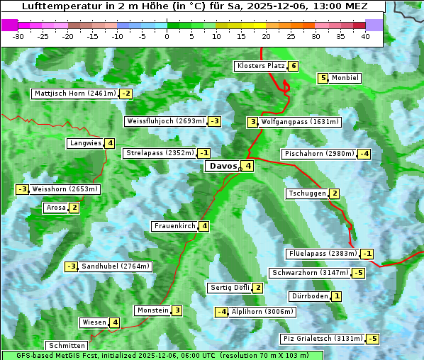 Temperatur, 6. 12. 2025