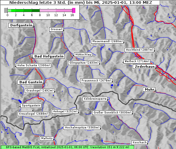 Niederschlag, 1. 1. 2025